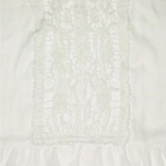 🍭 Boho LC Lauren Conrad White/Cream Lacy Sleeveless Peplum Camisole Top Size XS - Picture 8 of 16